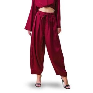 Flying Tomato Belted Satin Balloon Pants
Size Small